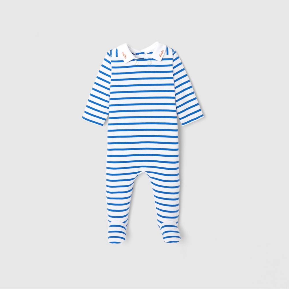 Jacadi Baby boy pajamas in striped jersey